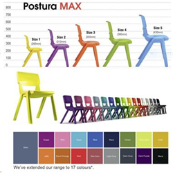 POSTURA STUDENT CHAIR MAX SIZE 3 350mm